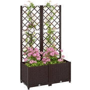 Letto da giardino rialzato con griglia ¨C Minimal ¨C 80x40x135 cm marrone