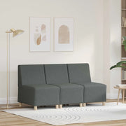 Unità di Divano Modulare Senza Braccioli 3 pcs Grigio scuro 3399793
