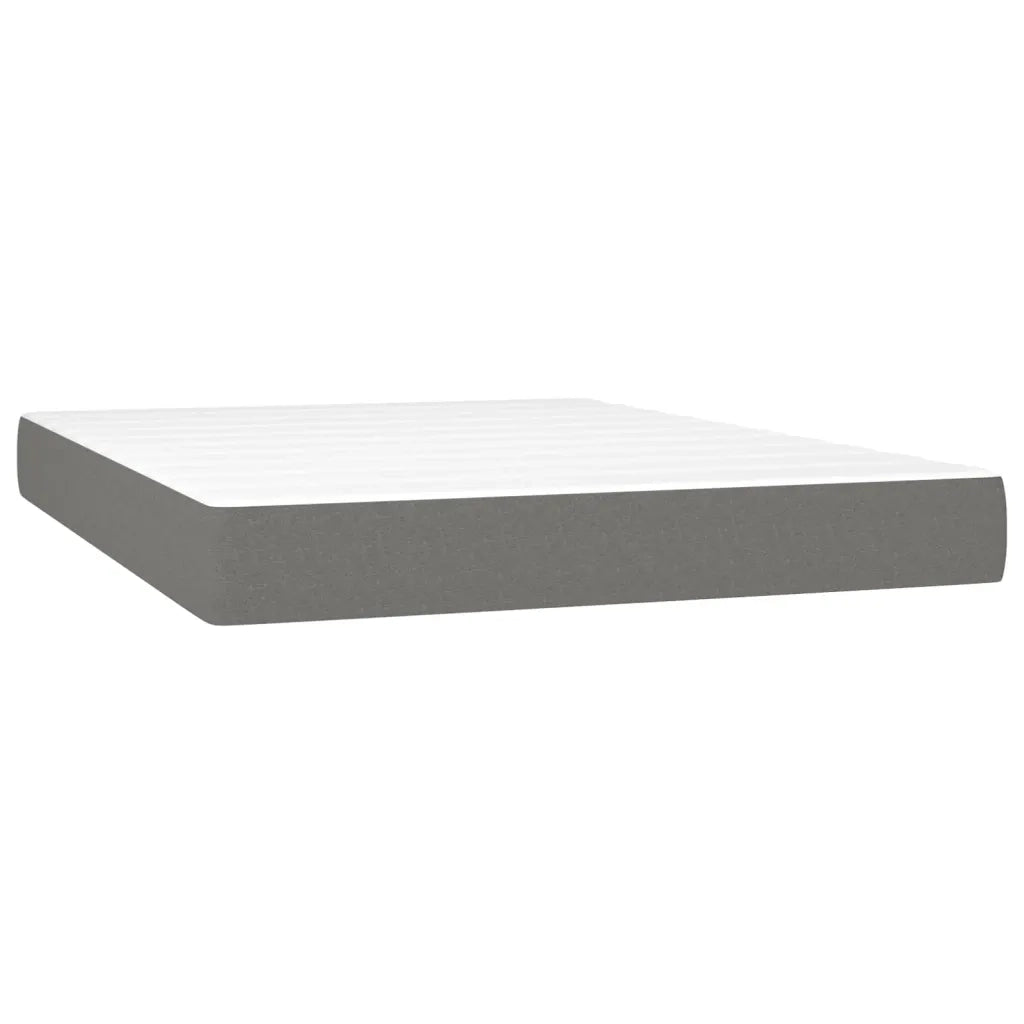 Materasso a Molle Insacchettate Rigidit¨¤ Media Grigio Scuro 140x200x20 cm