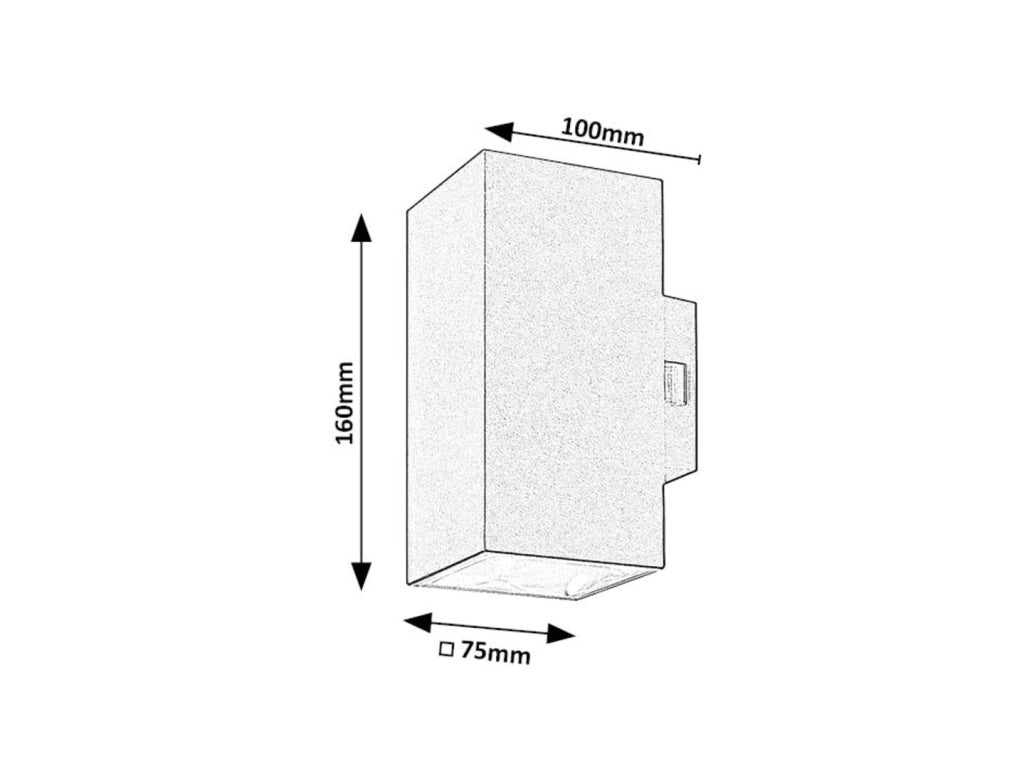 Applique esterna nera quadrata LED 18W IP65 Urfa Rabalux