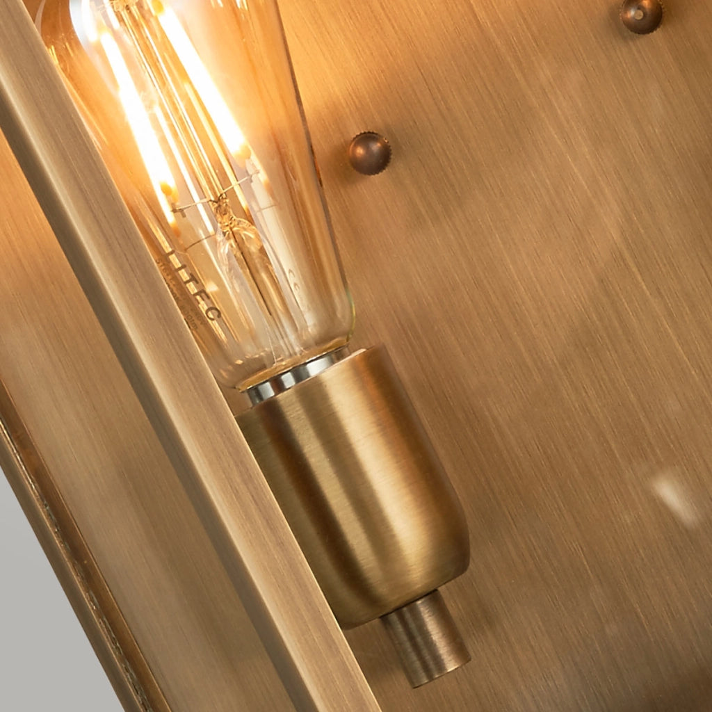 Applique esterna St Martins Elstead ottone E27 2x60W