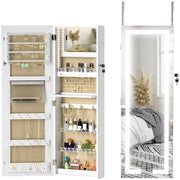 Armadio per gioielli con LED ¨C zephmum ¨C bianco 37x10.5x108 cm