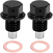 Set di due spazzole di contatto magnetiche in lega di alluminio - con guaina di protezione - nero - sostituzione per vecchie spazzole - viti di scarico