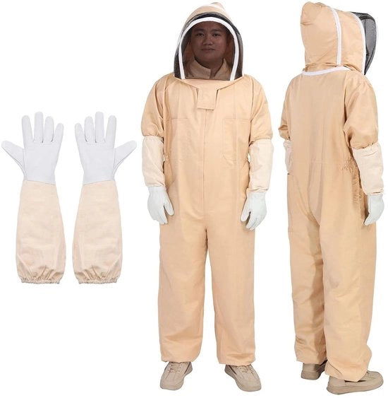 Kit per apicoltore XXL per uomini e donne - kit per apicoltori con guanti e cappuccio