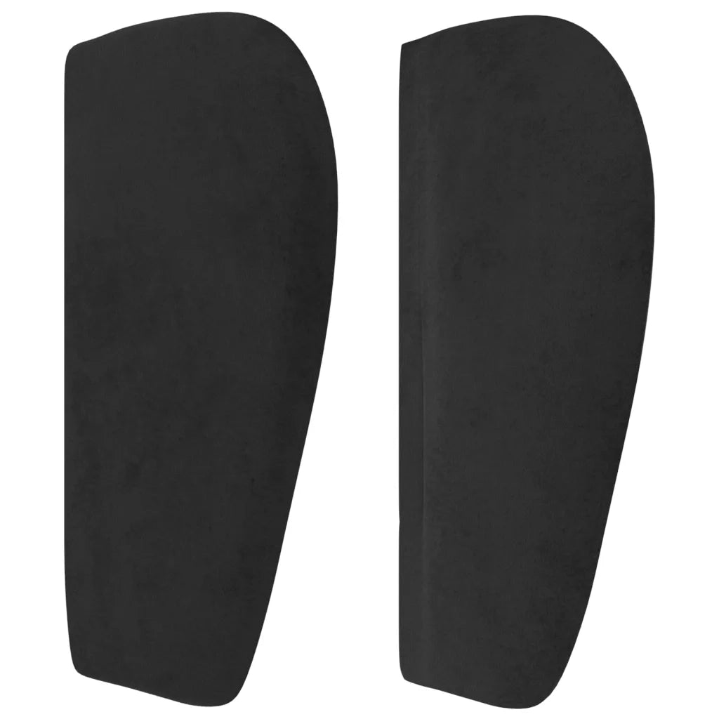 Testiera ad Orecchio Nera 163x23x78/88 cm in Velluto 3116920