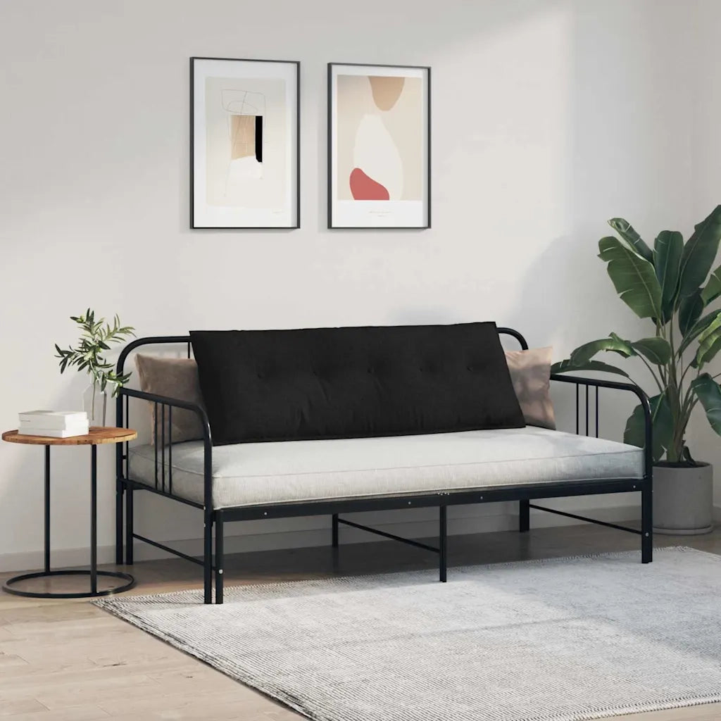 Cuscino per Schiena | Cuscino dorsale Nero 140 x 19 x 50 cm Tessuto