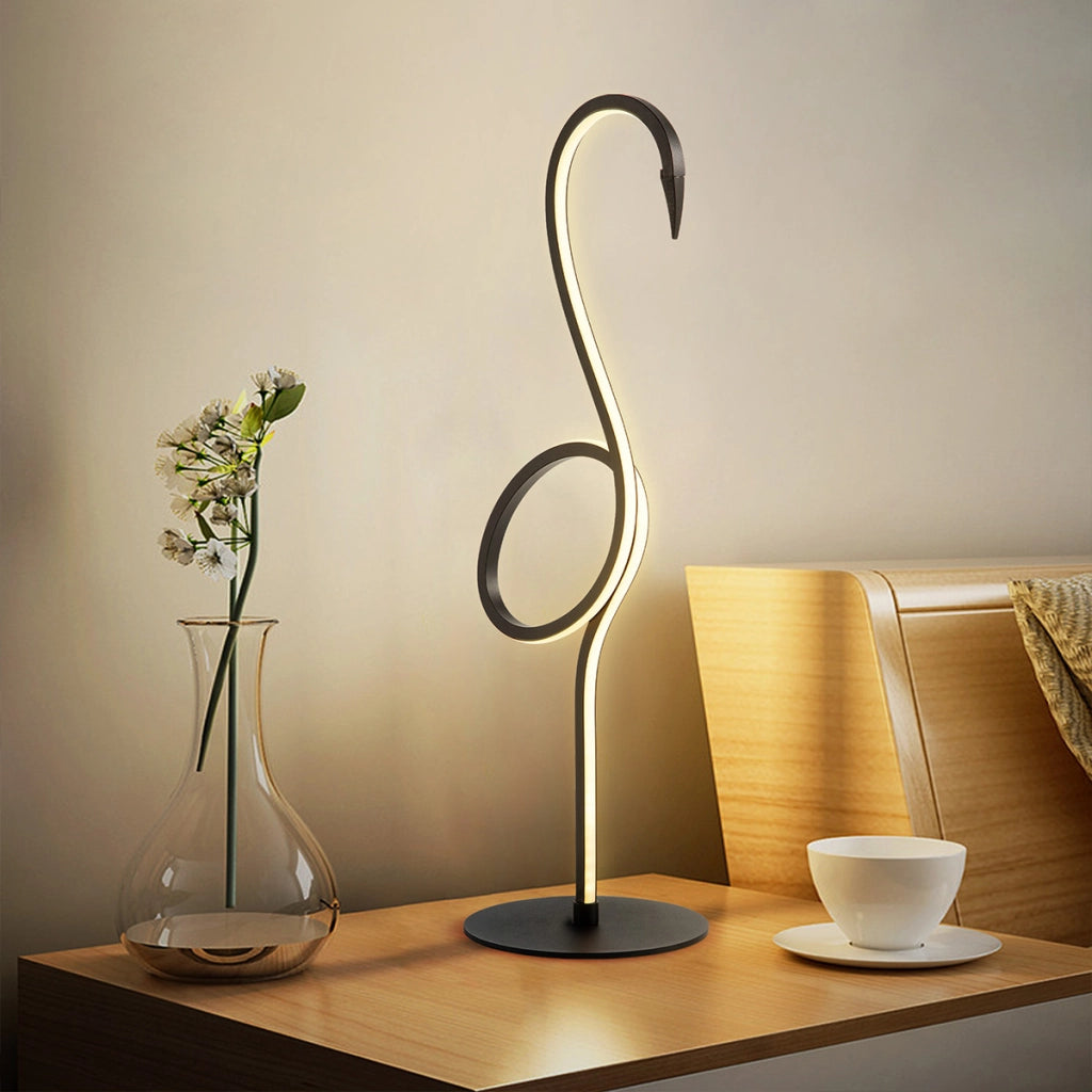 Lampada da tavolo moderna nera Flamingo Elstead LED 6W