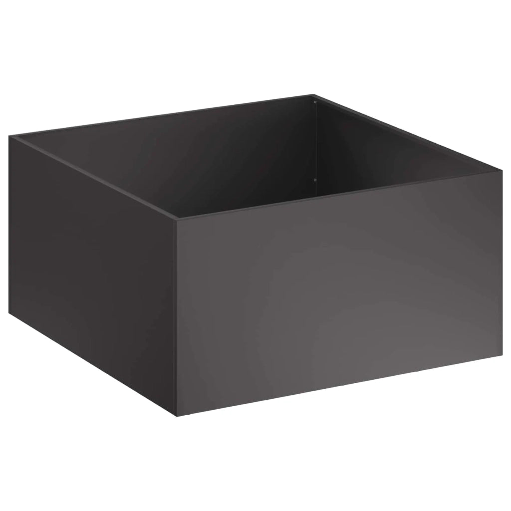 Vaso da giardino 2 pz Nero 80 x 80 x 40 cm 8005107