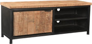 Mobile per TV con 1 porta 140x40x52 cm legno di mango e metallo