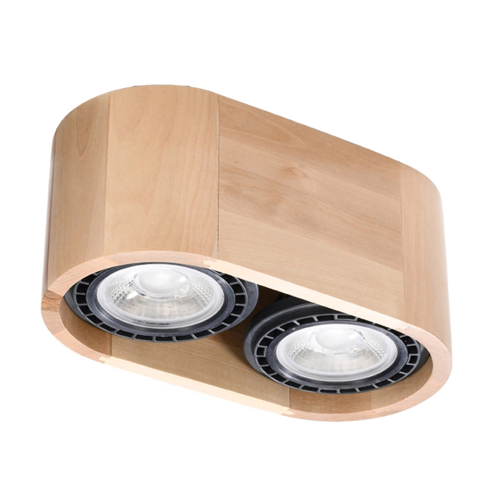 Lampada da soffitto BASIC 2 in legno naturale