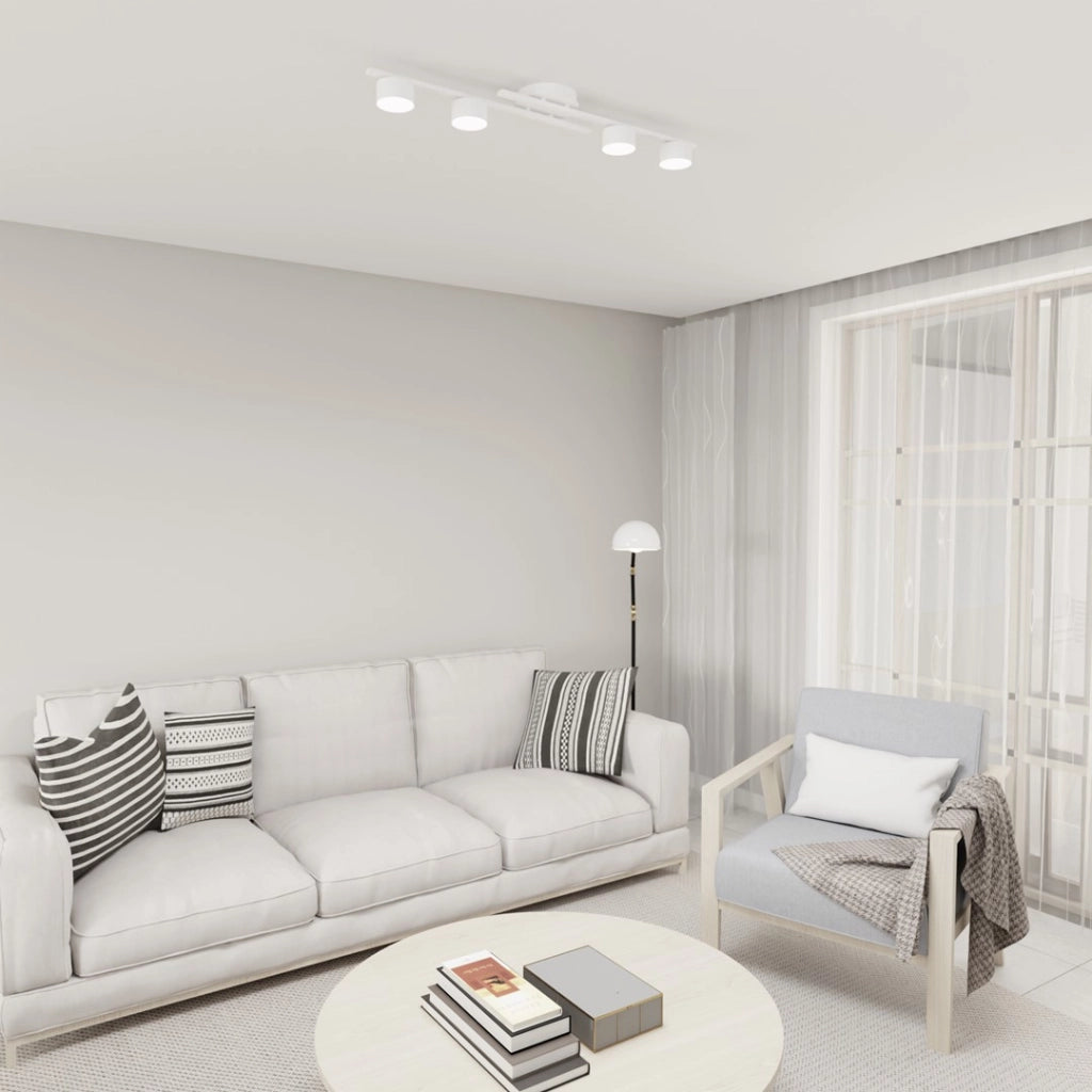 Plafoniera loft bianca minimal 4xGX53 12W Emibig Fragment