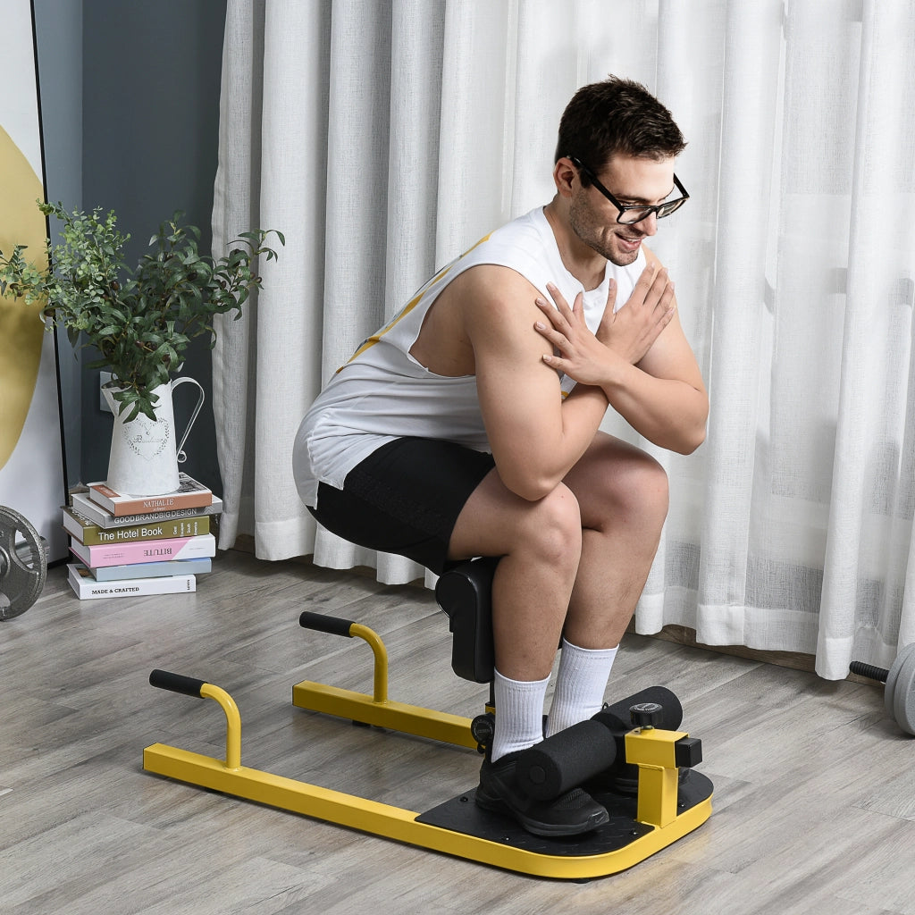 Trainer Sissy Squat ¨C Minimal ¨C Giallo e Nero 50x97x44,5-56,5 cm