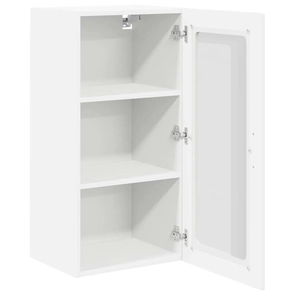 Set di 2 pensili da cucina moderni pratici per riporre oggetti 40 x 31 x 80 cm in legno composito bianco 02_0054005