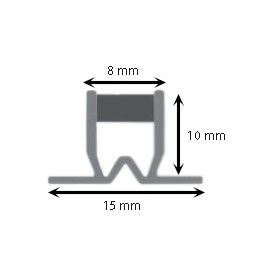 Giunto di dilatazione in plastica 2 metri : Modello - 10X8MM TRASPARENTE