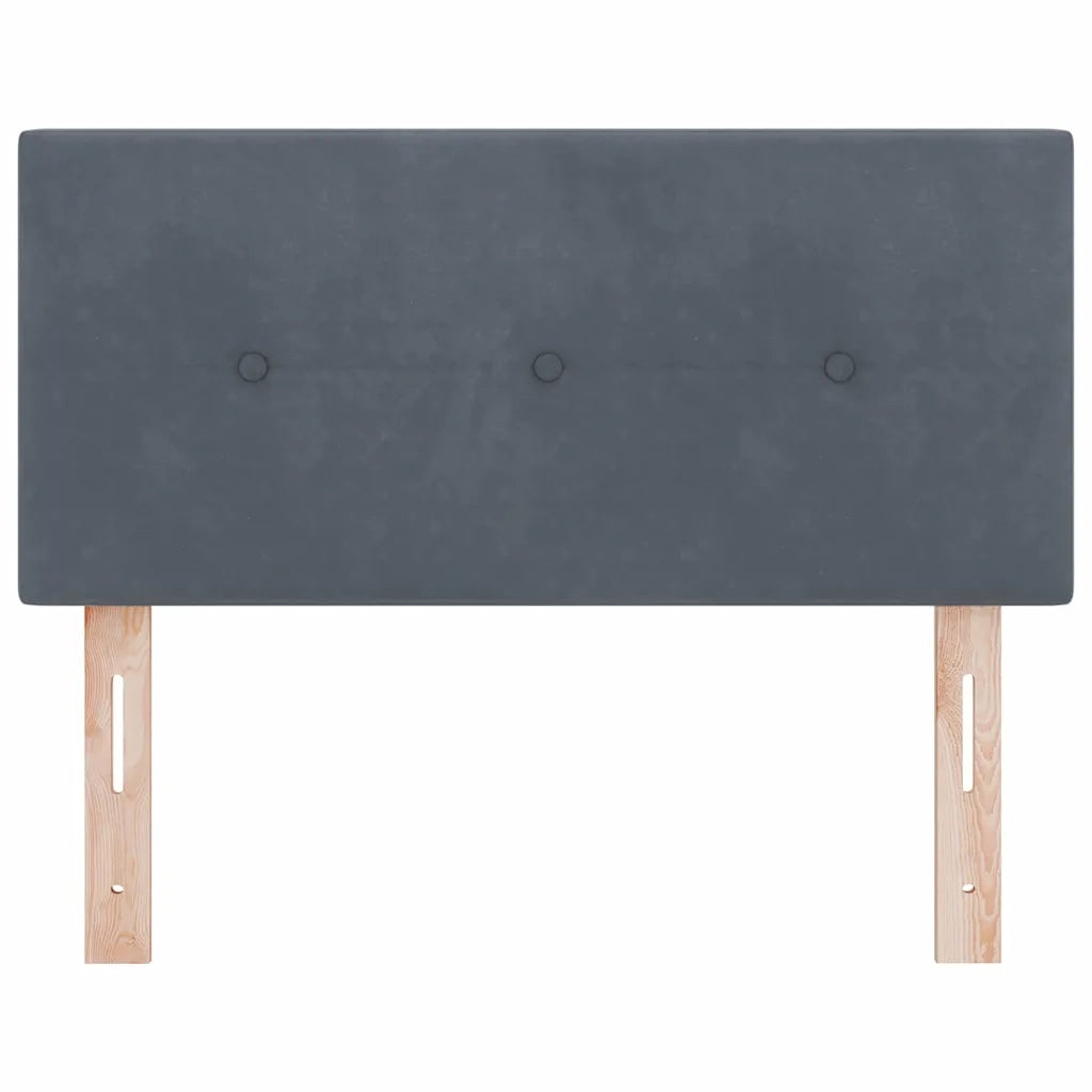 Testiera | Testata Grigio scuro 100 cm Velluto