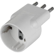 ADATTATORE SCHUKO DISASSATO ELECTRALINE - BIANCO 2P+T 10A- 5 pezzi