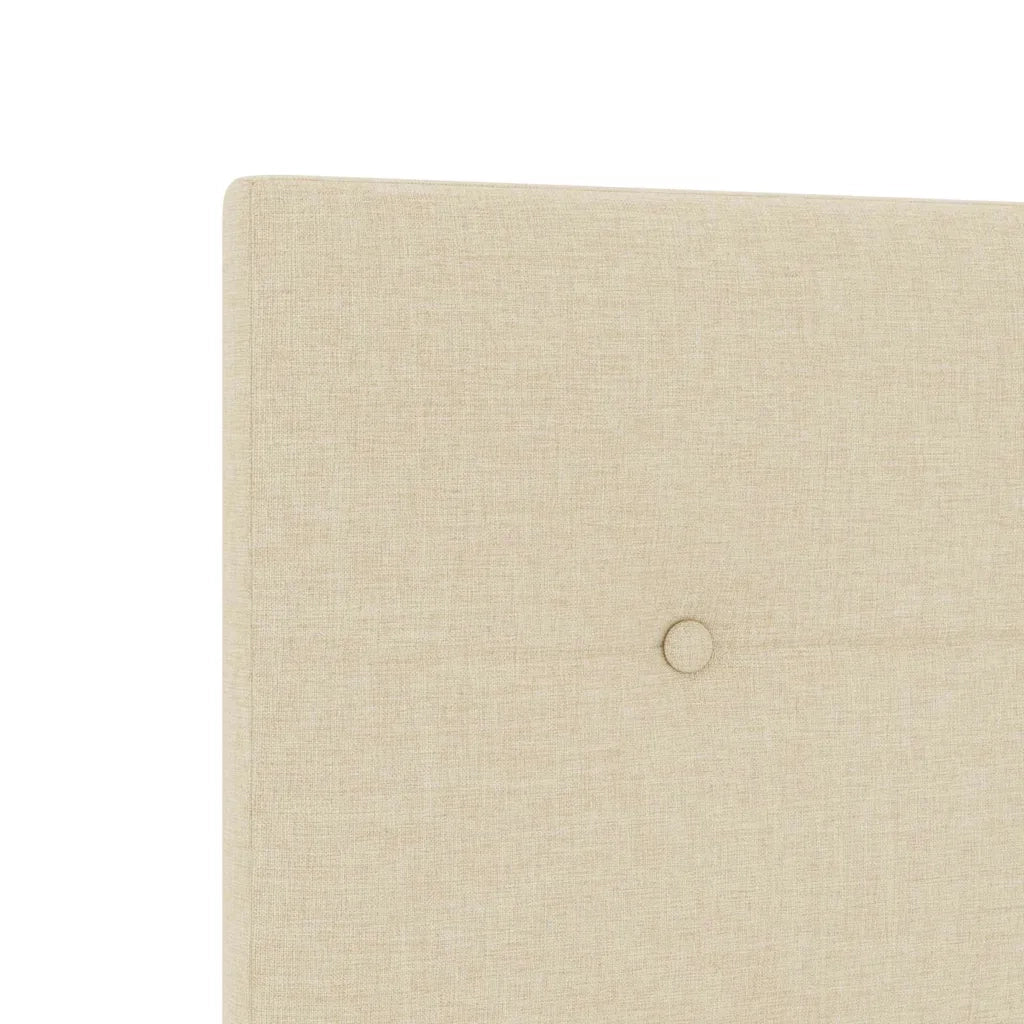 Struttura del letto con testiera Crema 100 x 200 cm Tessuto 3344709