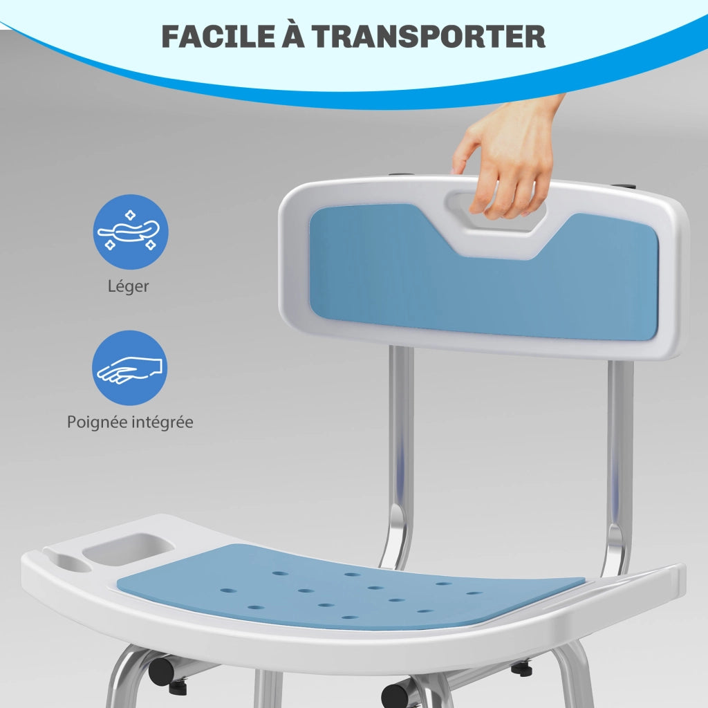 Sedia da doccia regolabile ¨C Minimal ¨C antiscivolo