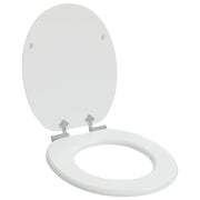 Sedile per toilette con chiusura morbida Bianco 44 x 38 cm 42027172