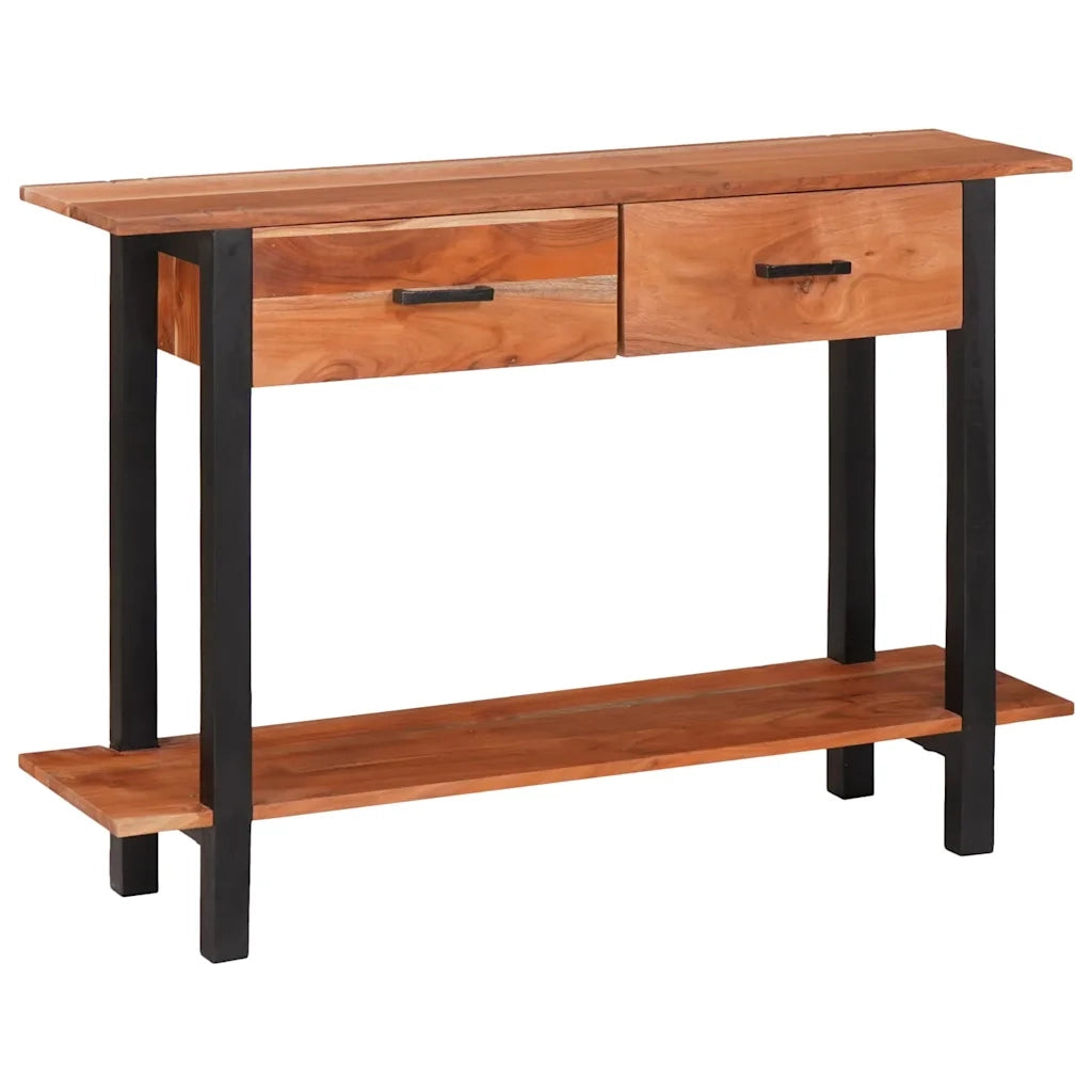 Tavolo consolle con cassetto Marrone e Nero 110 x 30 x 75 cm 4104004