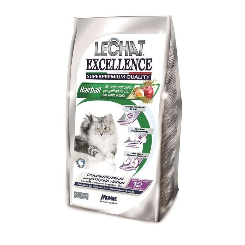 LECHAT EXCELLENCE SUPERPREMIUM CROCCANTINI 400 GRAMMI HAIRBALL