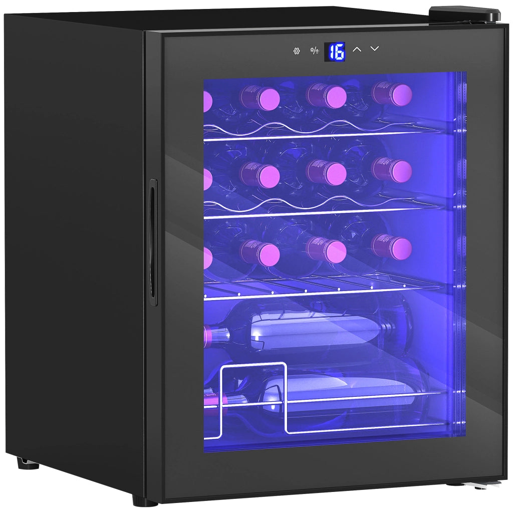 Cantinetta Vino 16 Bottiglie ¨C Xylo ¨C 42L Frigo Bevande Temperatura Regolabile 5-18¡ãC Porta Vetro Nero