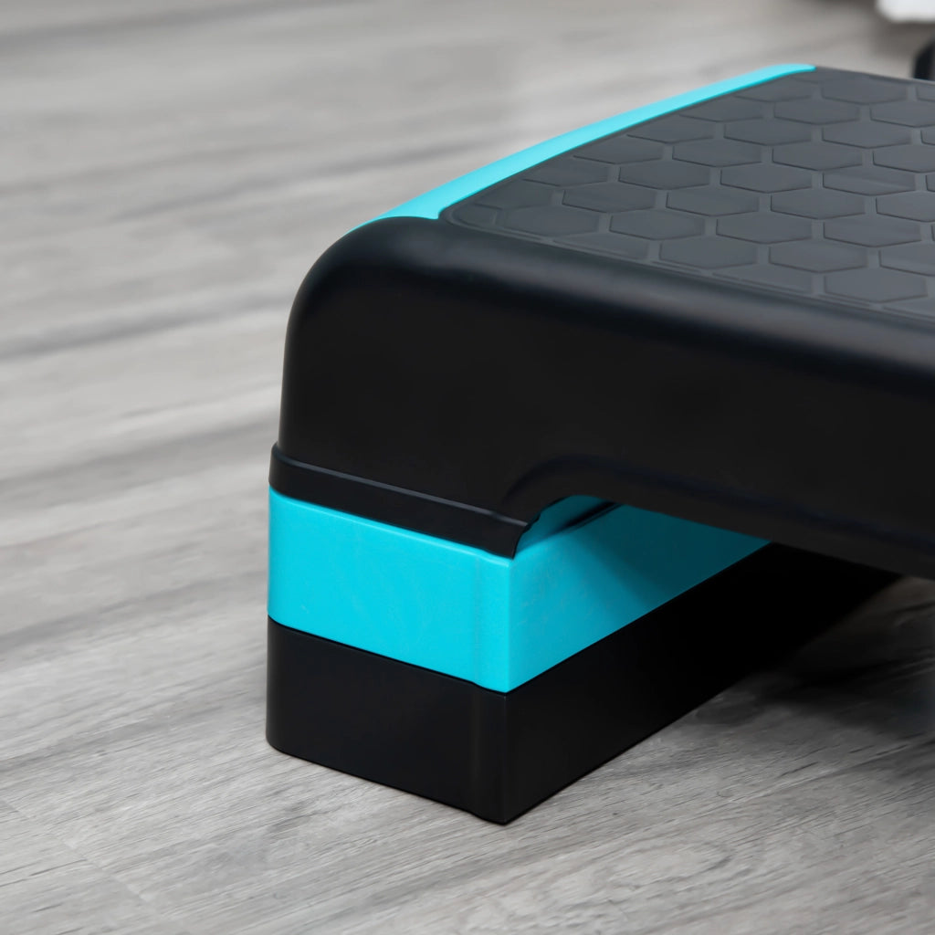 Stepper Fitness Regolabile ¨C Minimal ¨C 78x28x20 cm Nero e Blu
