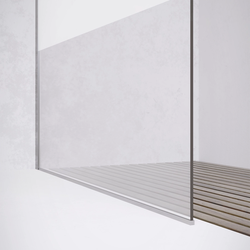 Parete doccia walk-in 110 cm 8mm opaco anticalcare h200 | Lazaros