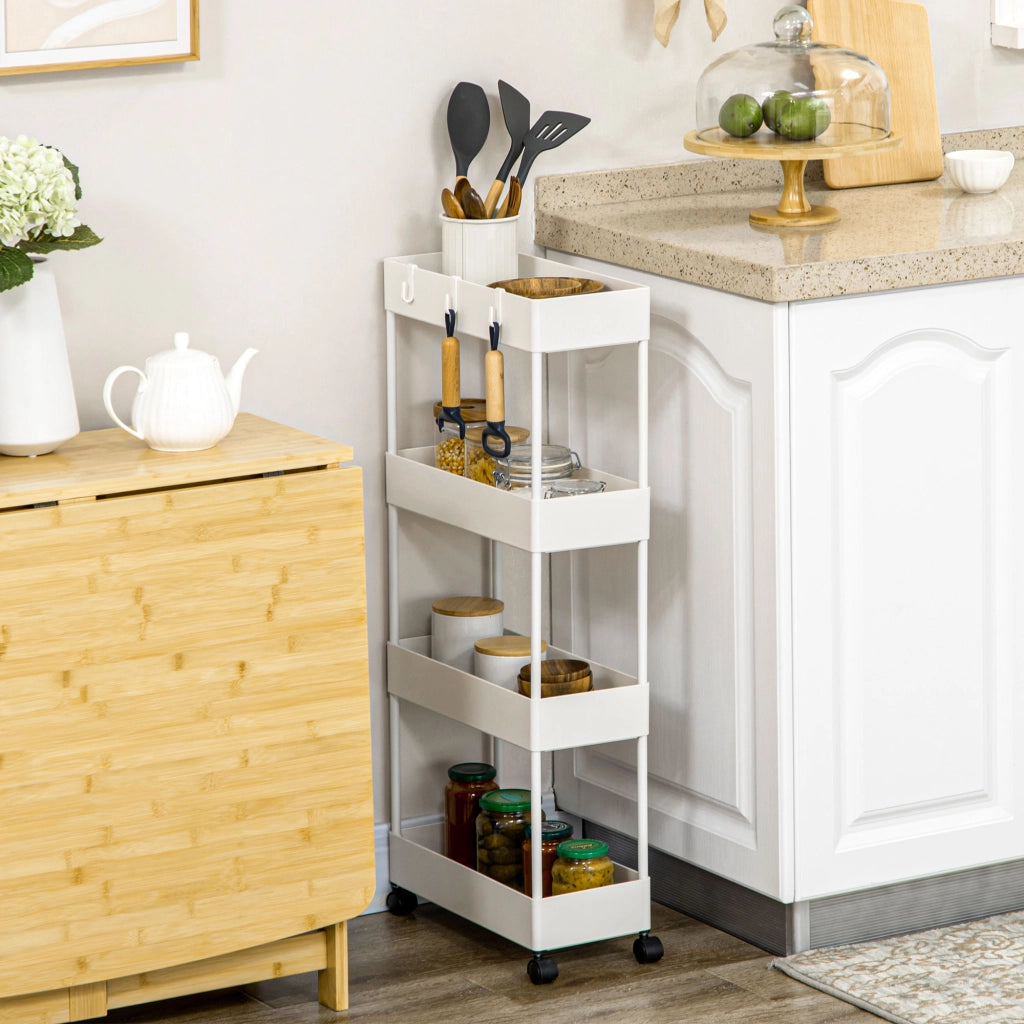 Carrello da cucina ¨C Minimal ¨C 40x19x90 cm, bianco