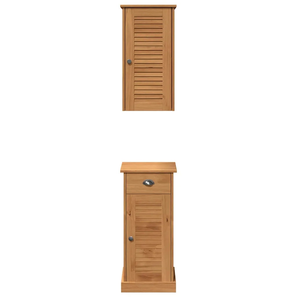 Mobile da Bagno con cassetto VIGO 2 pcs Marrone e Marrone Miele 3328537