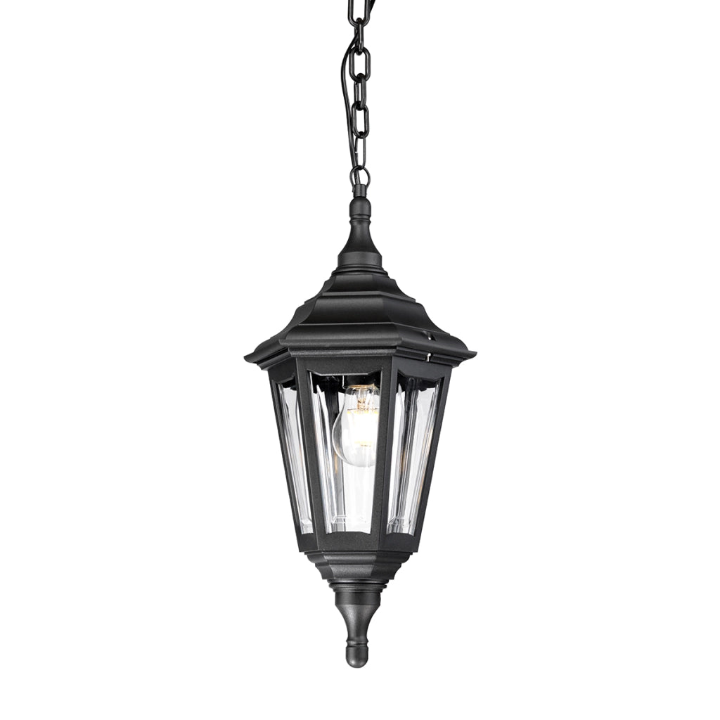 Lampada sospesa esterno Kinsale nera E27 60W Elstead