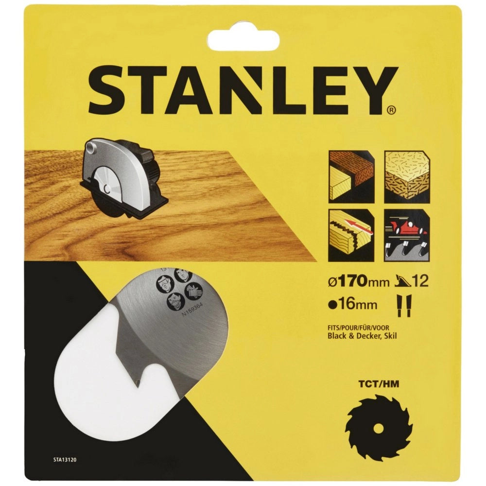 1pz piranha/stanley sta13120 (x13120) lama circolare tct mm.170 12 denti cod:ferx.42387