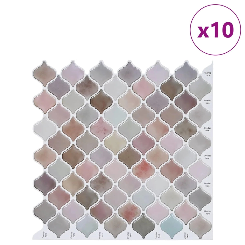 Piastrella Lanturn 10 pcs Beige 27 x 27 cm Poliuretano e PET