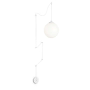Sospensione Da Muro Moderna Boa Metallo Bianco 1 Luce E27