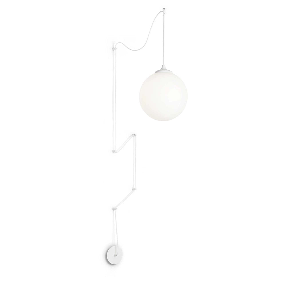 Sospensione Da Muro Moderna Boa Metallo Bianco 1 Luce E27