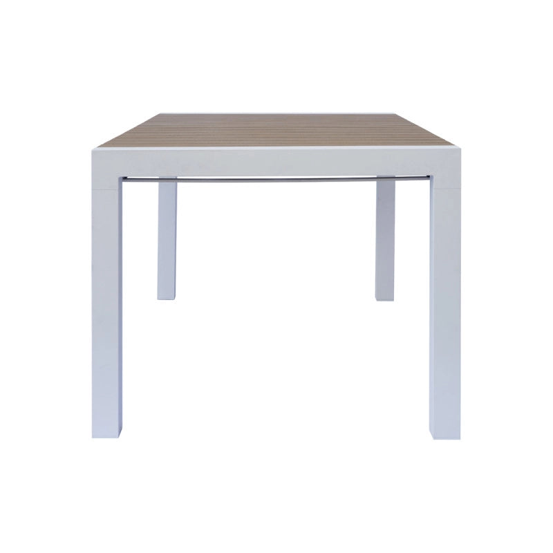 Tavolo Maiorca 160/210 Alluminio Bianco E Resinwood Moia
