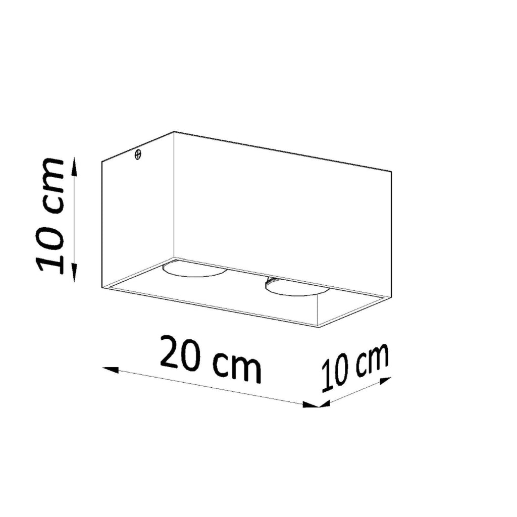 Lampada da soffitto QUAD nero
