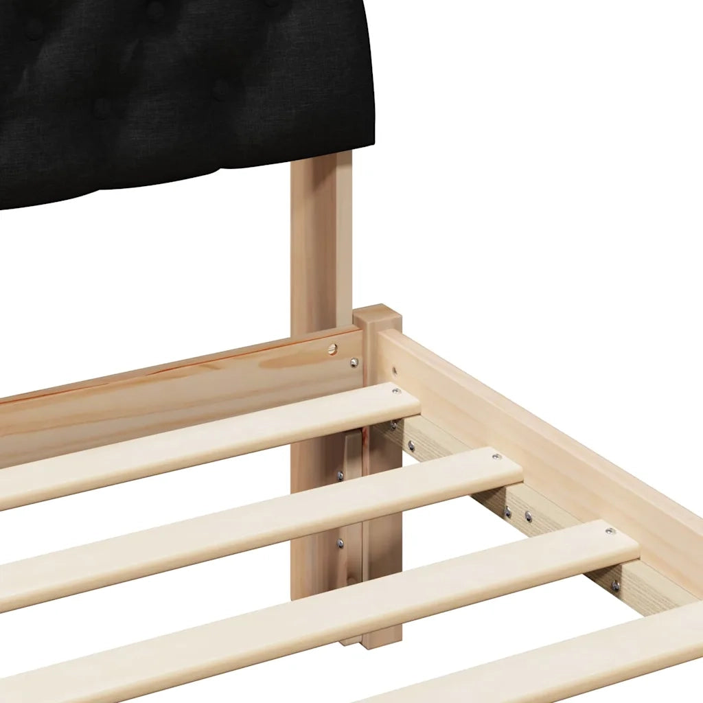 Struttura del Letto con testiera Marrone e nero 140 x 190 cm 878616