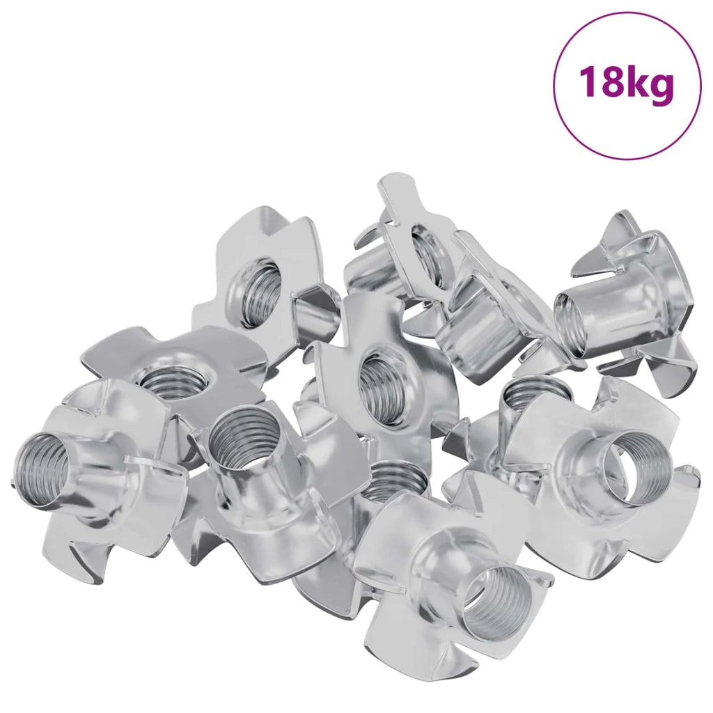 T-nut con punte 7200 pcs Argento M6 mm Acciaio 864997