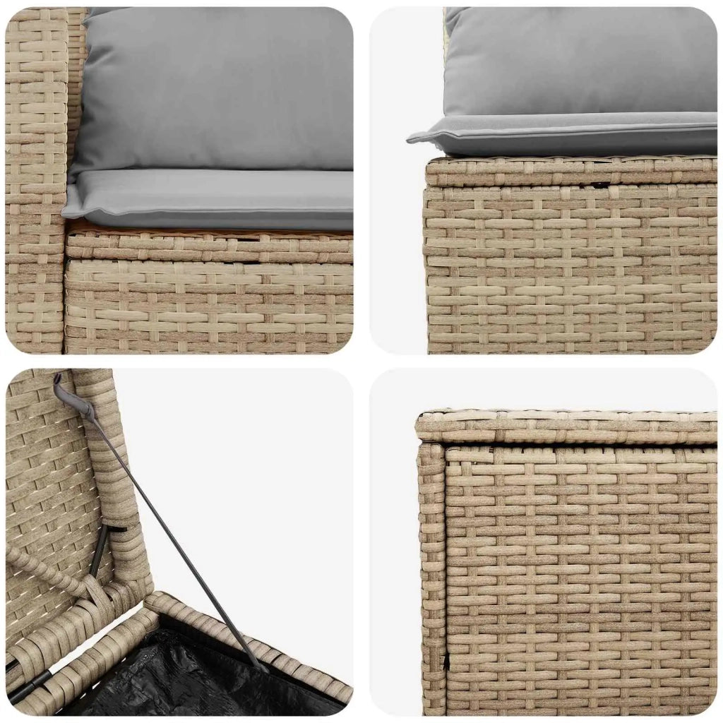 Set di divani 5 pz Beige e Grigio Chiaro 3447863