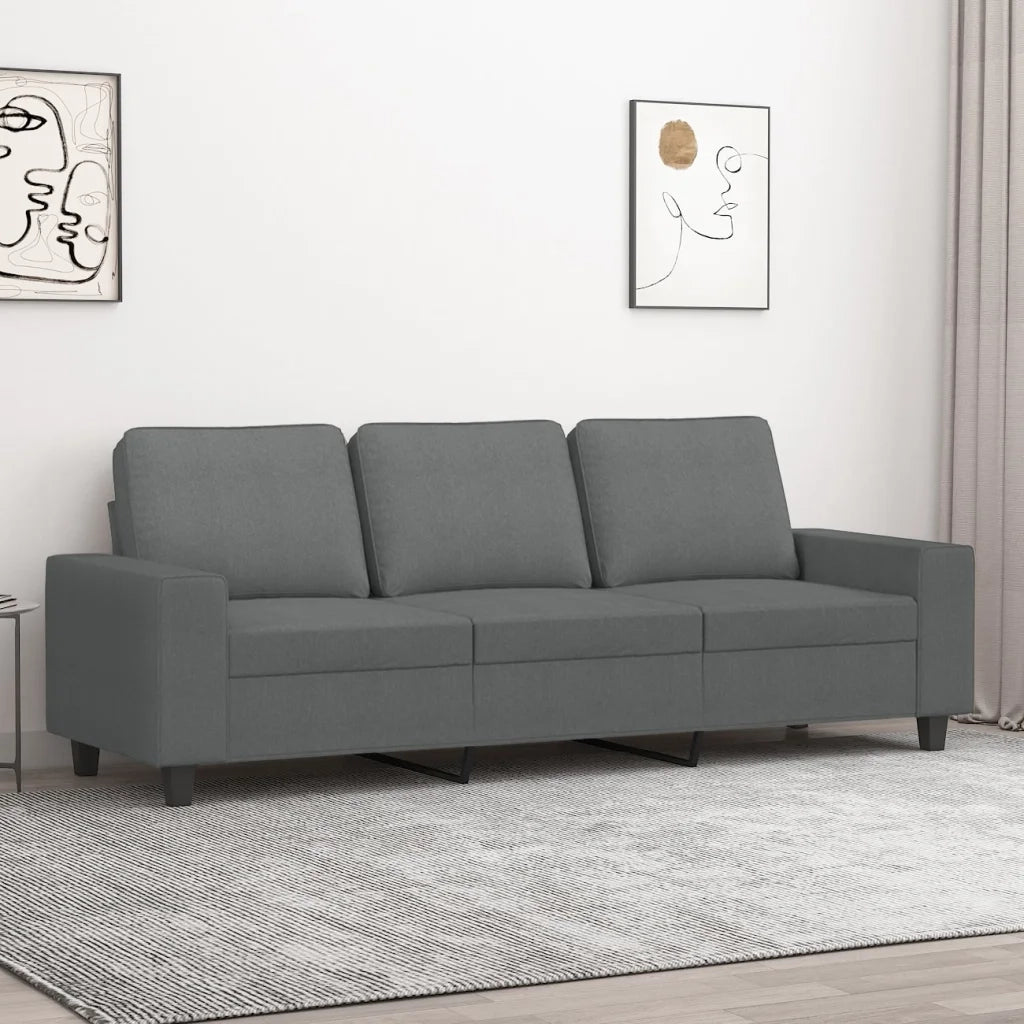Divano a 3 Posti-Sofa 3 Posti Grigio Chiaro 180 cm in Tessuto 302175