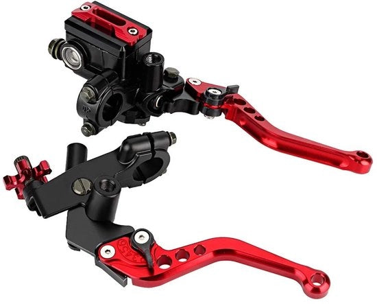 Manubrii a comando idraulico in alluminio CNC - Adatto per la maggior parte delle motociclette - Resistenti all'usura e alla corrosione - Set sinistro/destra - Manubri a comando idraulico per motociclette