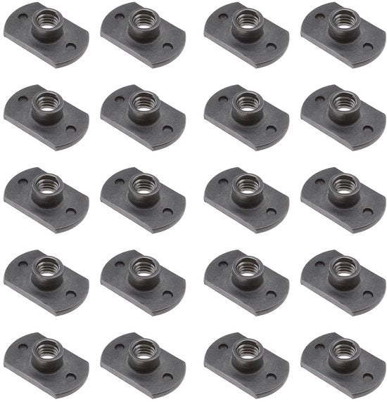 Viti a T per meubili/veicoli in acciaio di carbonio - 20 pezzi - M6 - 22,5x14mm - per applicazioni di fissaggio a vite