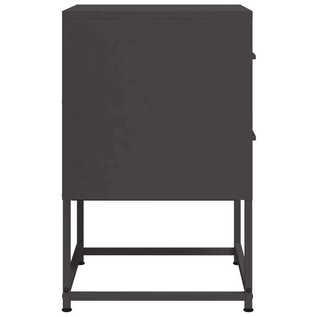 Comodino Nero 36x39x60,5 cm in Acciaio 846458