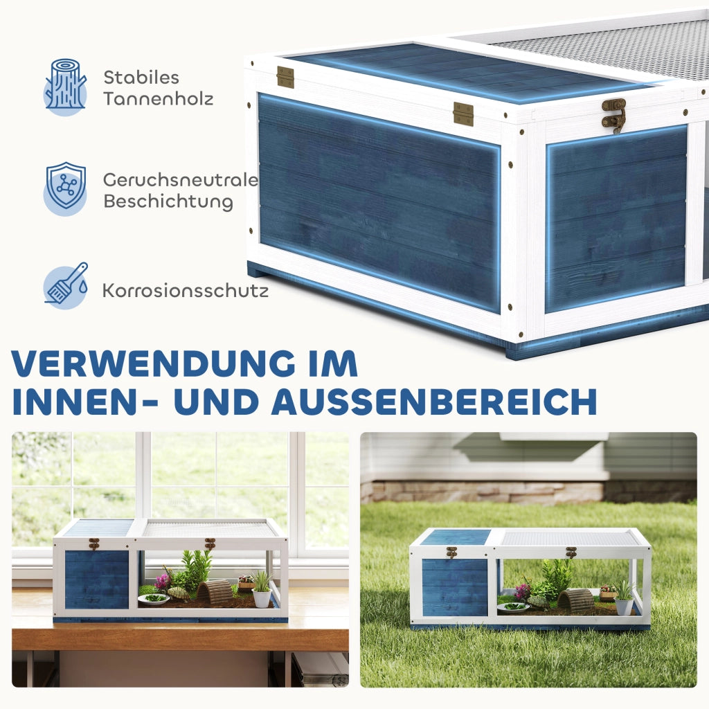 Casetta per Tartarughe ¨C Minimal ¨C Blu 91x60,5x32 cm