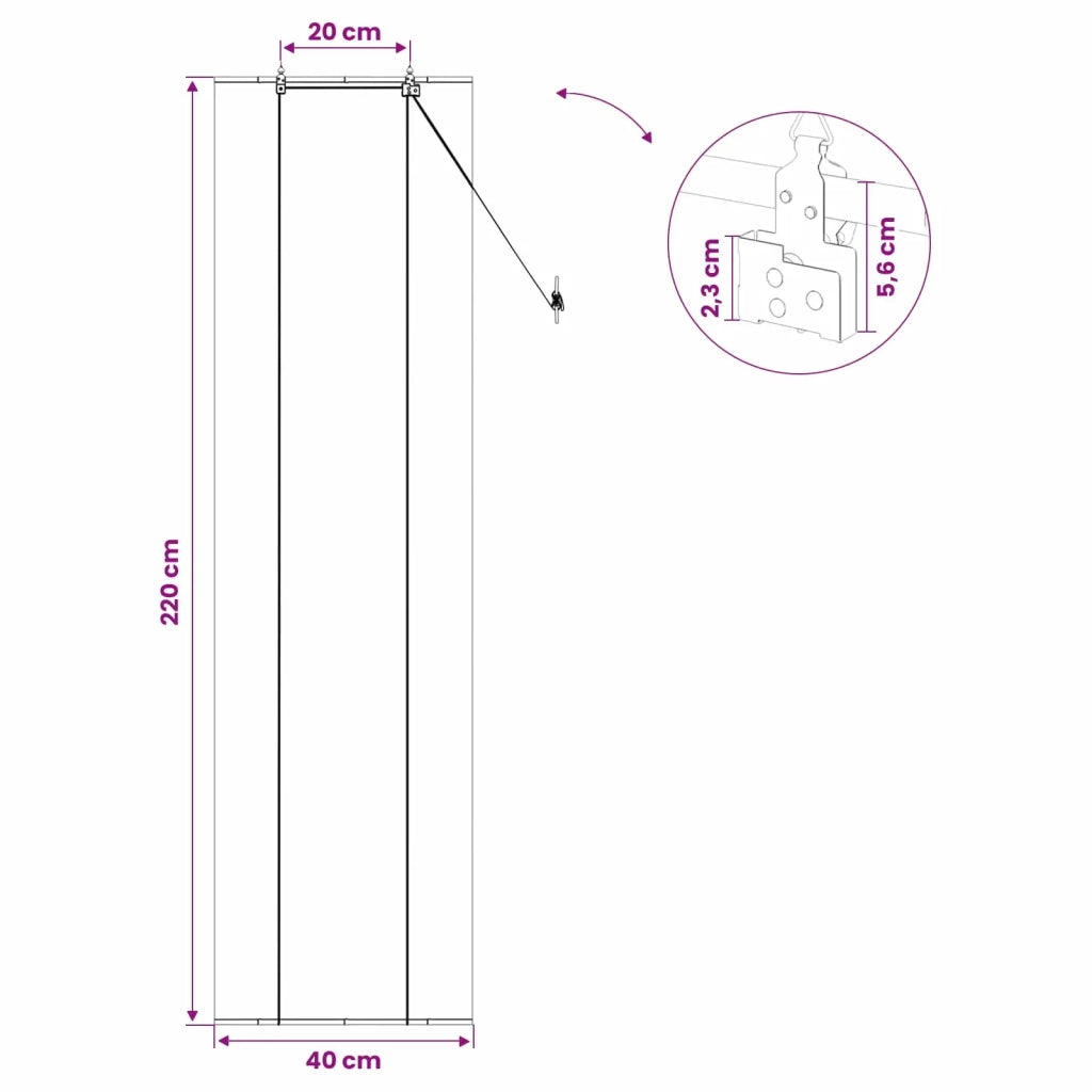 Tenda a rullo Grigio 40 x 220 cm Bambù 42039713