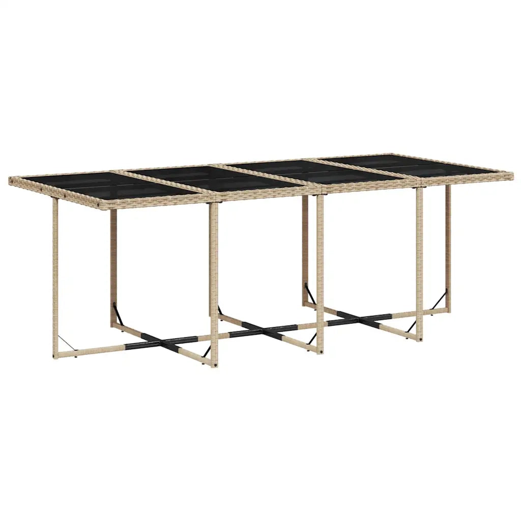 Set Pranzo da Giardino 9 pz con Cuscini Beige Misto Polyrattan 3210564