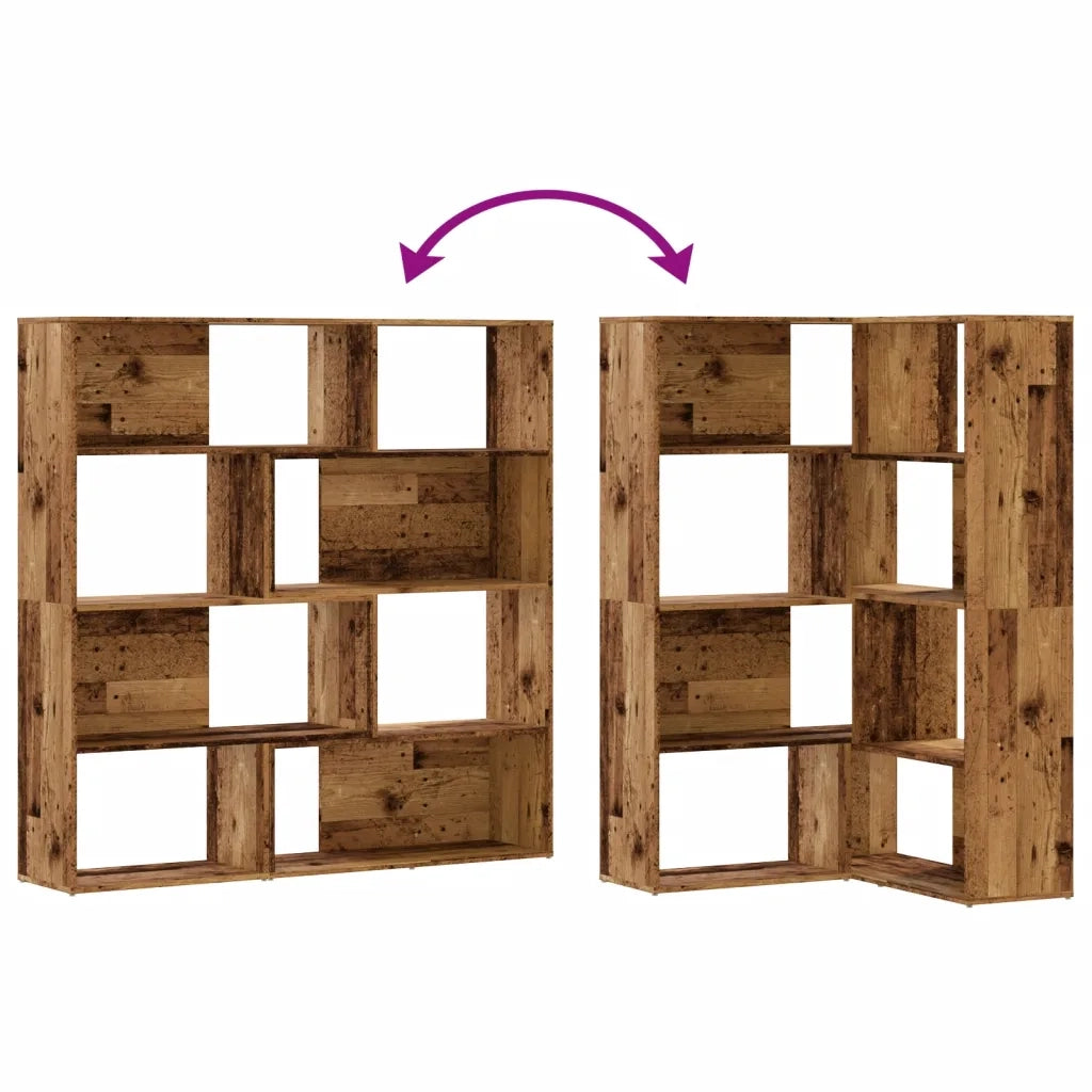 Libreria a 4 Ripiani Legno Vecchio 85x85x140 cm in Truciolare