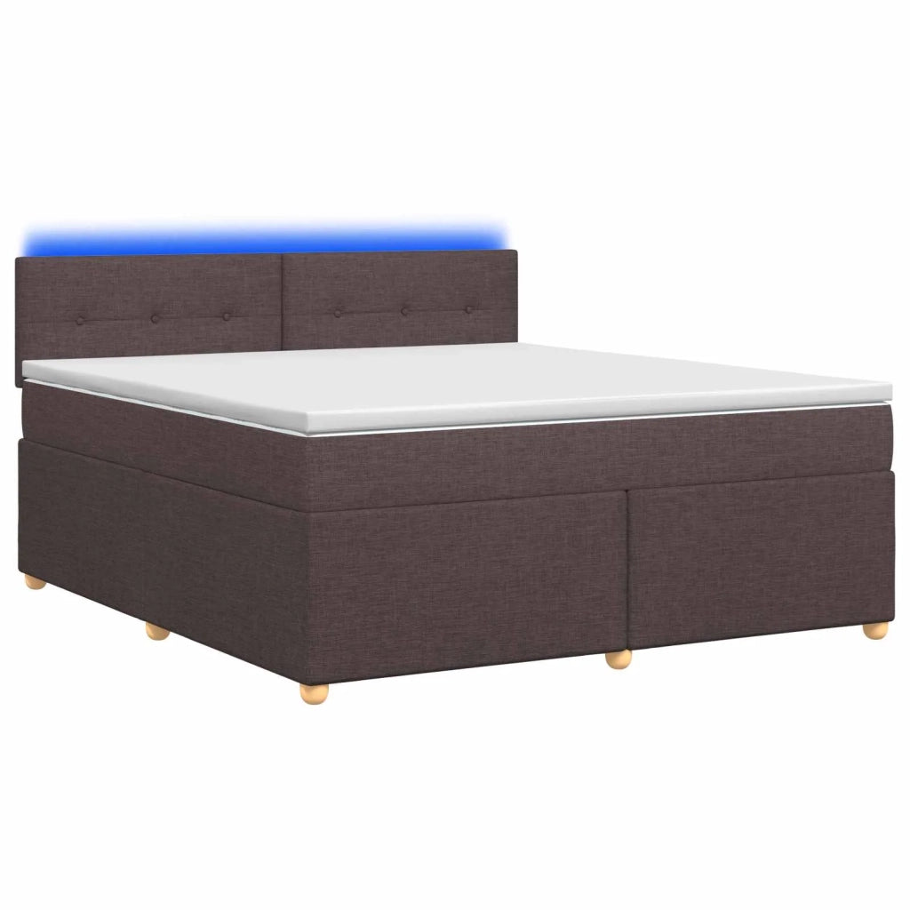 Letto box spring con materasso Marrone Scuro 160 x 200 cm 3452460