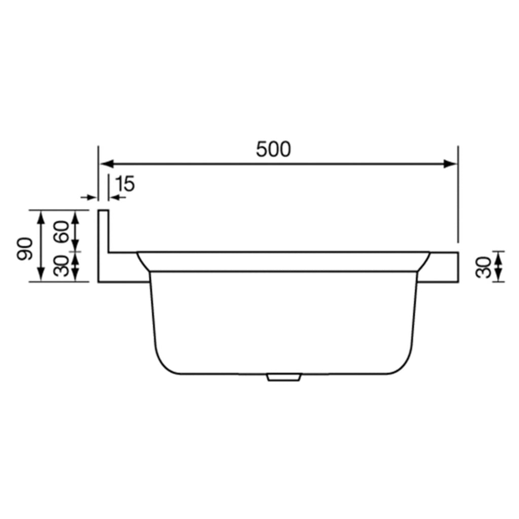 Lavello Inox ad Appoggio 80×50 1 vasca Sinistra e Gocciolatoio
